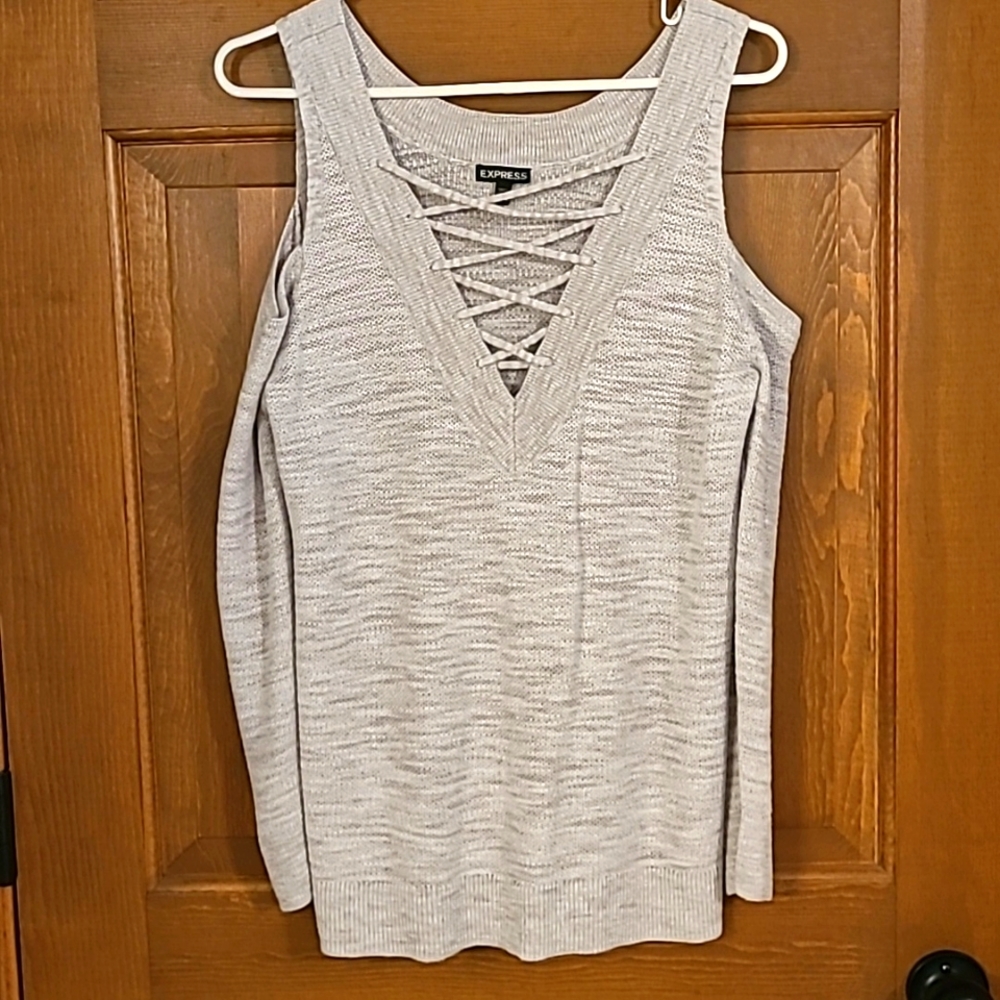Express cold shoulder sweater. Size small